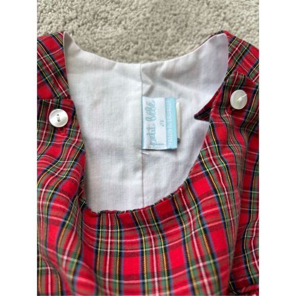 NWOT Petit Bebe Toddler Boys Red Holiday Plaid Smocked Longall, 2T $60 B35 - Picture 5 of 6